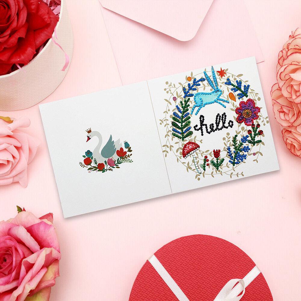 Открытка Алмазная мозаика SHLab Hello 30х15 см (35124)
