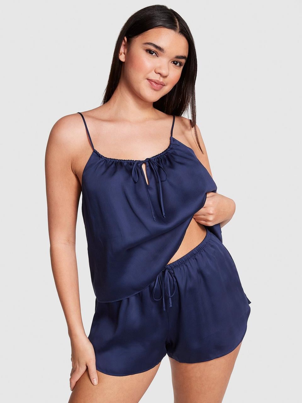 Піжама жіноча Victoria's Secret TENCEL Cami & Shorts Set L Синій (2361714417)
