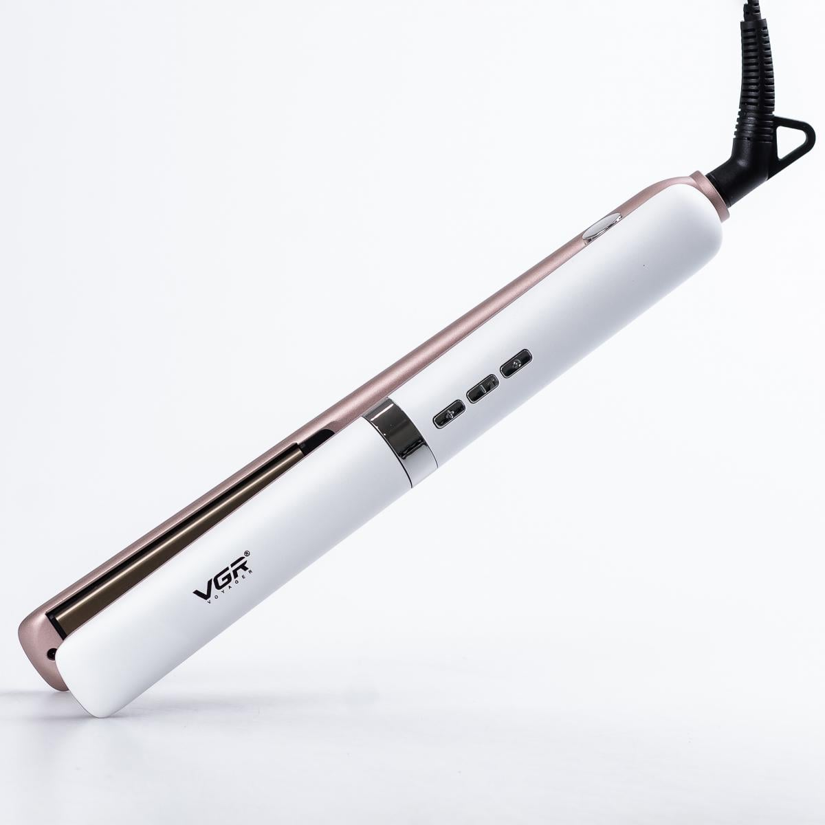 Утюжок для волос VGR V-522 с плавающими пластинами керамический Белый (V522W)