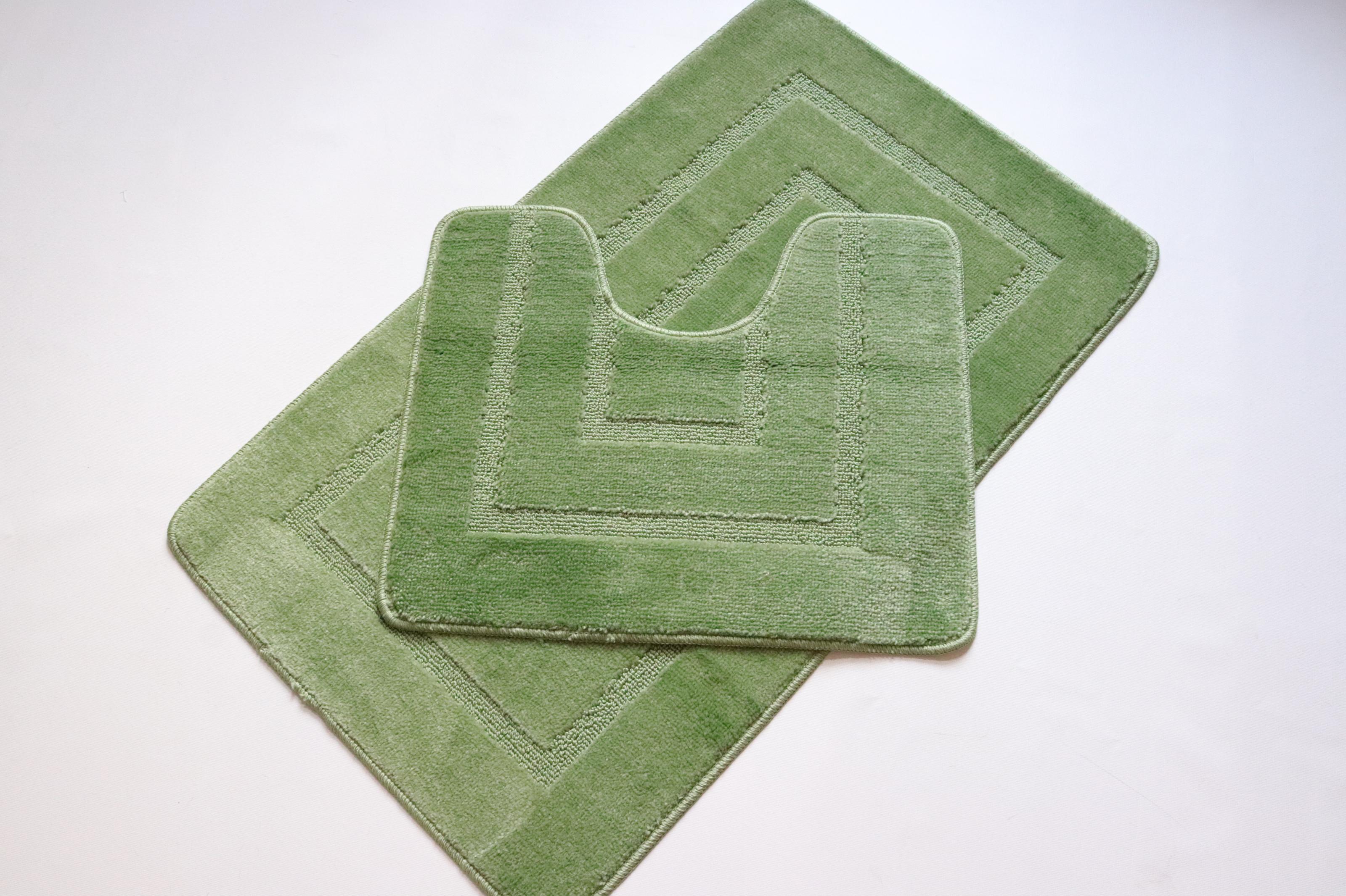 Набір килимків у ванну та туалет Vonaldi 80x50/40x50 см Green (00189/s) - фото 5