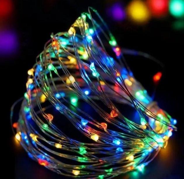 Гірлянда Led 10 метрів 100 діодів на батарейках мультіколор (1724310874) Гірлянда Led 10 метрів 100 діодів на батарейках мультіколор (1724310874)