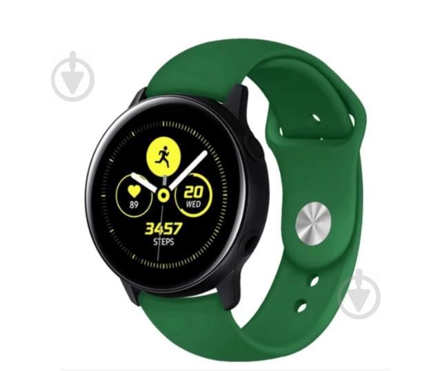 Ремешок BeWatch для Samsung Galaxy Watch 42 | 3 41mm | Active | Active 2 силиконовый 20мм Зеленый (1010306)