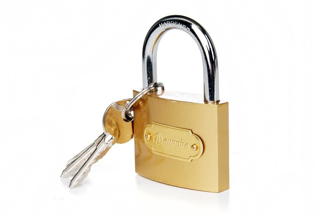 Замок навесной Aurora 70 мм крестовой Желтый (840009)