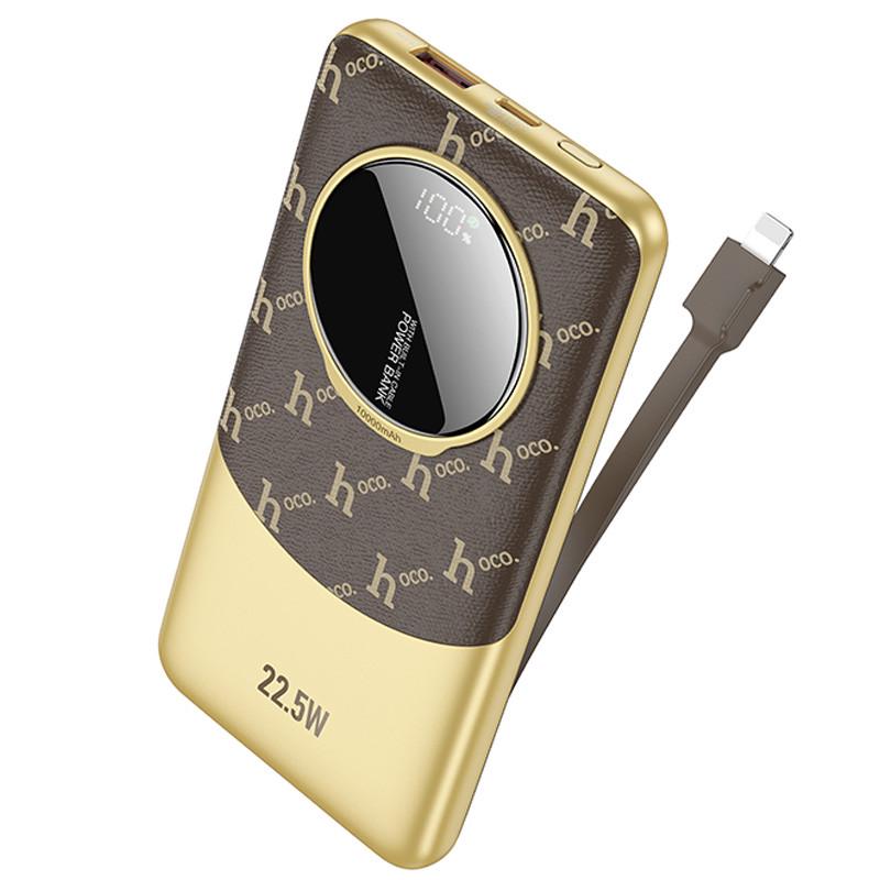 Повербанк Hoco Q29 Nobility 22,5W+PD20W Lightning 10000 mAh Brown (00000074186_2) - фото 2 Повербанк Hoco Q29 Nobility 22,5W+PD20W Lightning 10000 mAh Brown (00000074186_2) - фото 2
