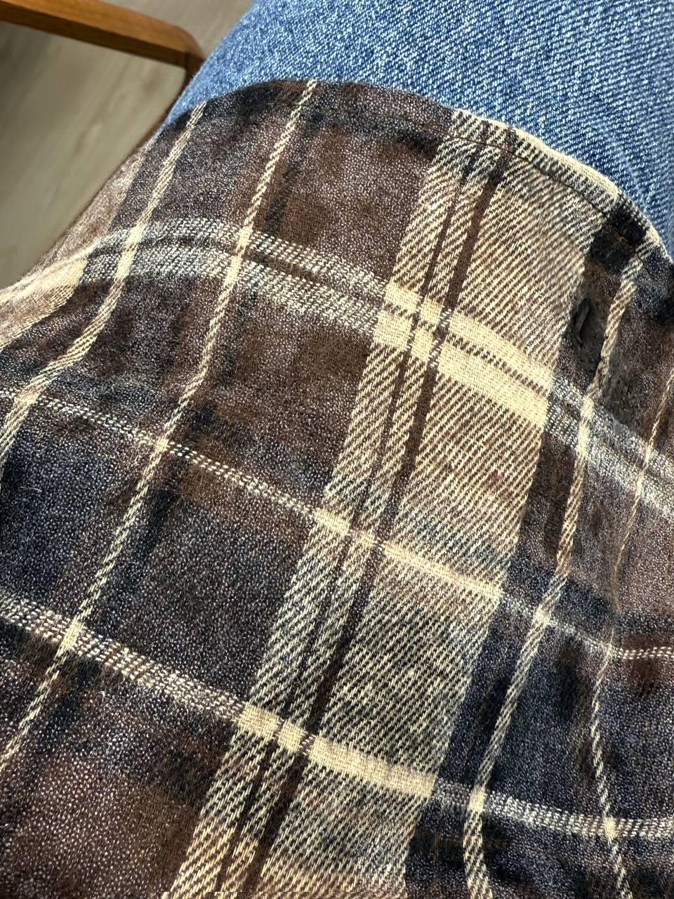 Сорочка жіноча YZY 7765 в клітинку оверсайз широка варена OS Темно-коричневий (4918) - фото 8 Сорочка жіноча YZY 7765 в клітинку оверсайз широка варена OS Темно-коричневий (4918) - фото 8