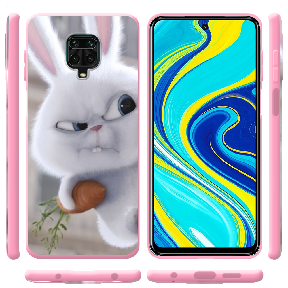 Чохол Boxface Xiaomi Redmi Note 9S Rabbit Snowball Рожевий силікон (39475-up1116-39916) - фото 2