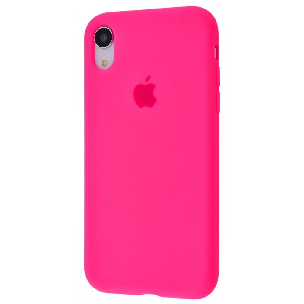 Чохол PRC Silicone case Full Cover для iPhone XR Bright Pink
