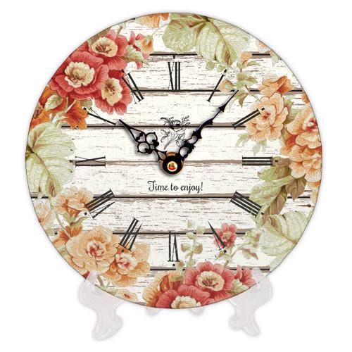 Часы настенные круглые Presentville Time to enjoy 18 см (CH18 F 15S030)