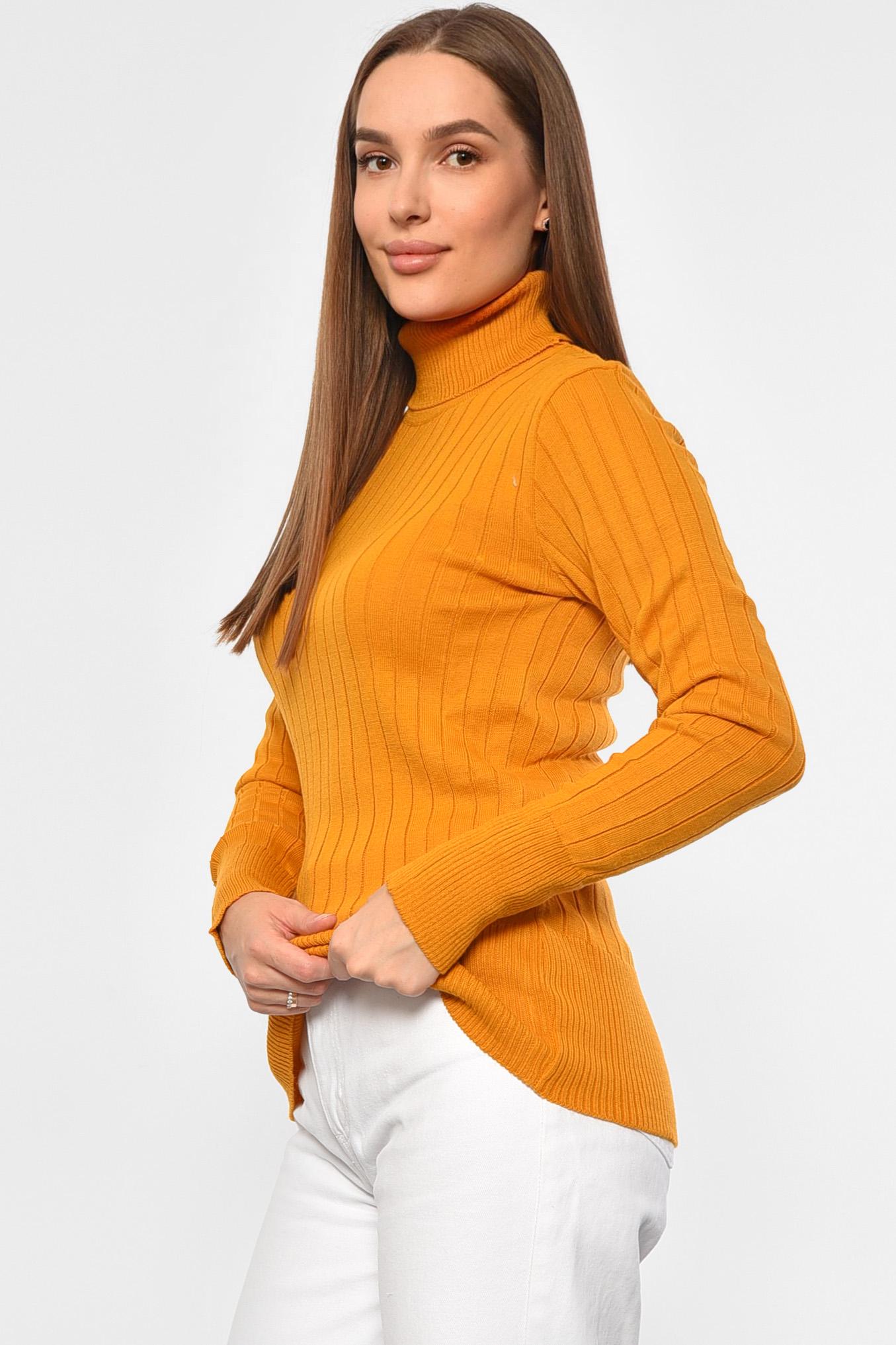 Гольф женский однотонный M-L Горчичный (187862) - фото 2