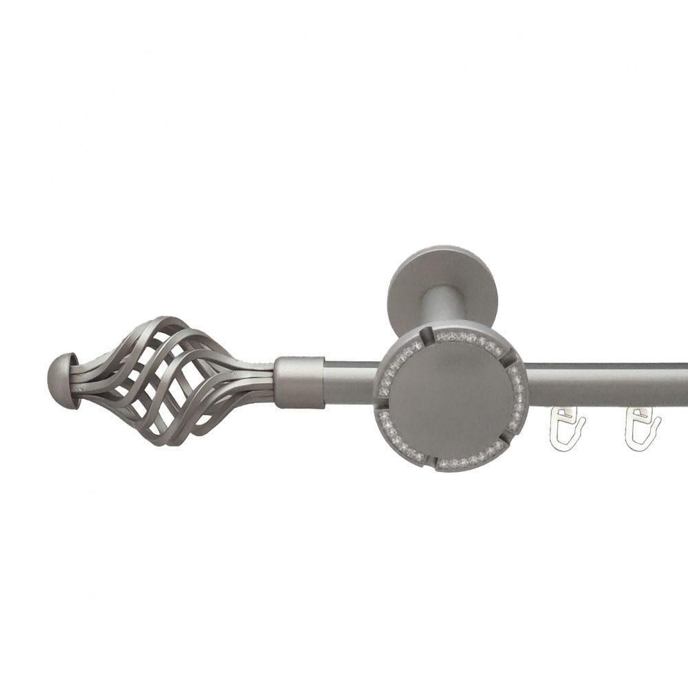 Карниз для штор Orvit Арезо однорядный профильный 19 мм 160 см Сатин (6300198)