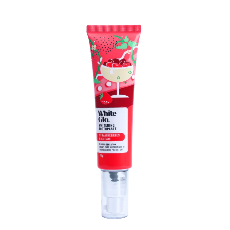 Зубная паста White Glo Strawberries & Cream Клубника со сливками 70 г Зубная паста White Glo Strawberries & Cream Клубника со сливками 70 г