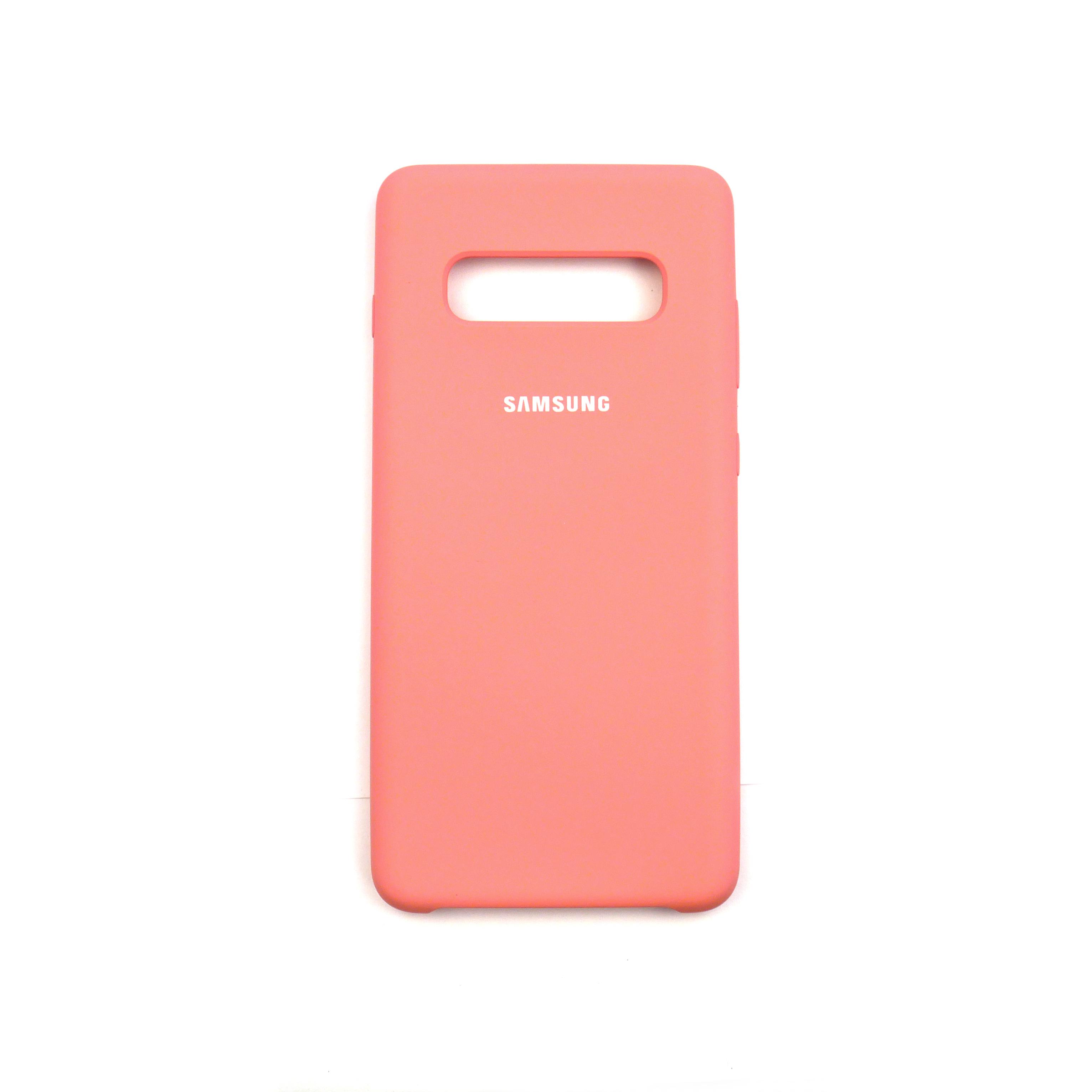 Чехол Jelly Silicone Case Samsung S10 Plus Peach Pink (35)