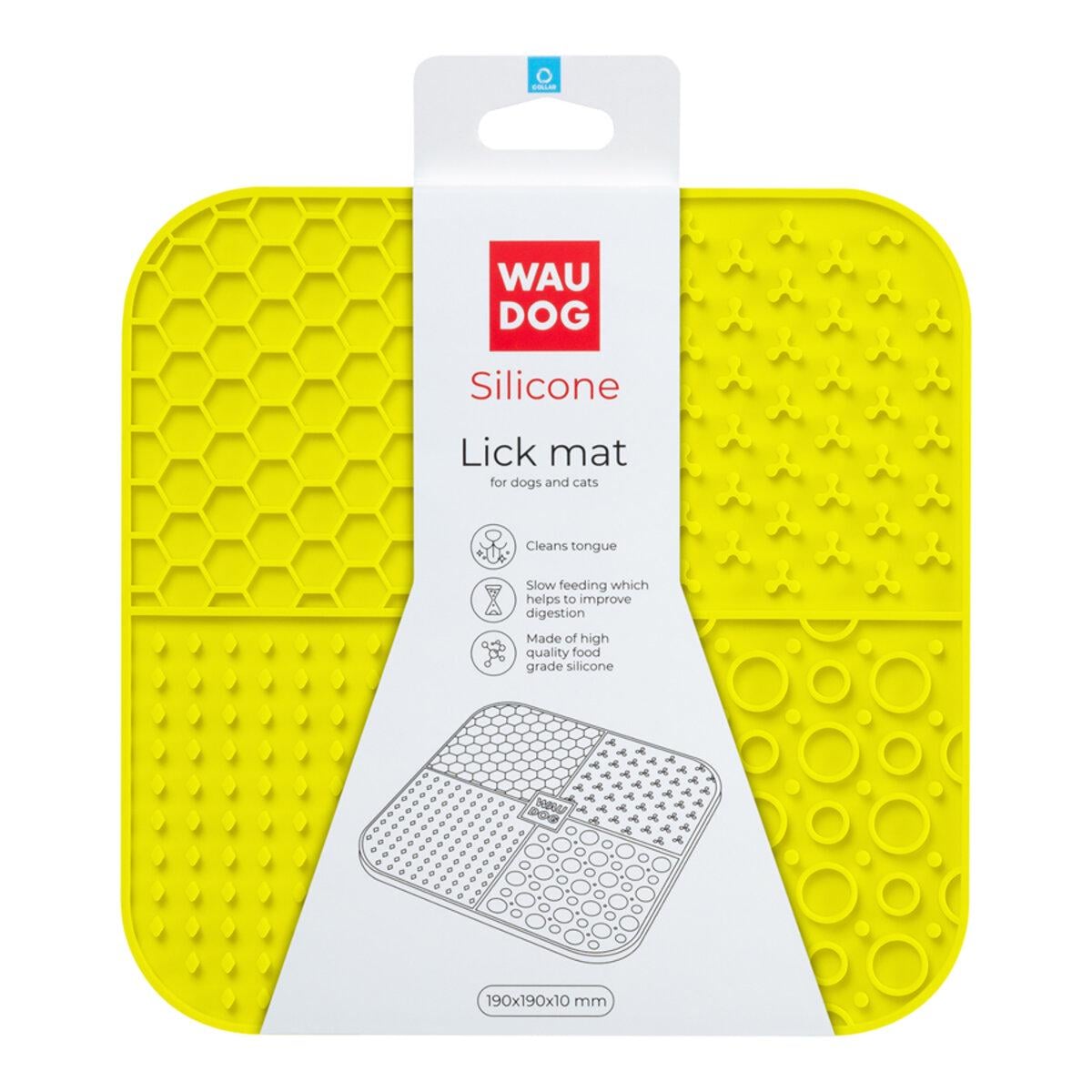 Коврик для слизывания WAUDOG Silicone 190х190х10 мм Желтый