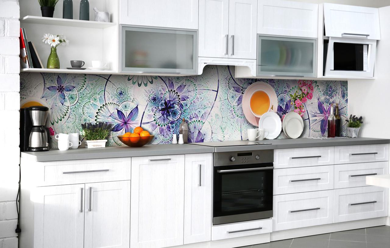 Кухонный фартук Травяные чаи виниловый самоклеющийся 65х250 см