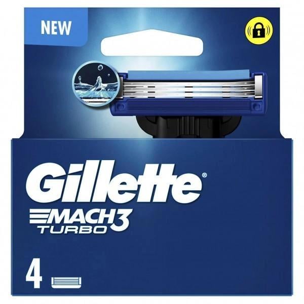 Картриджи для бритья мужские Gillette Mach 3 Turbo 4 шт. (7431352)