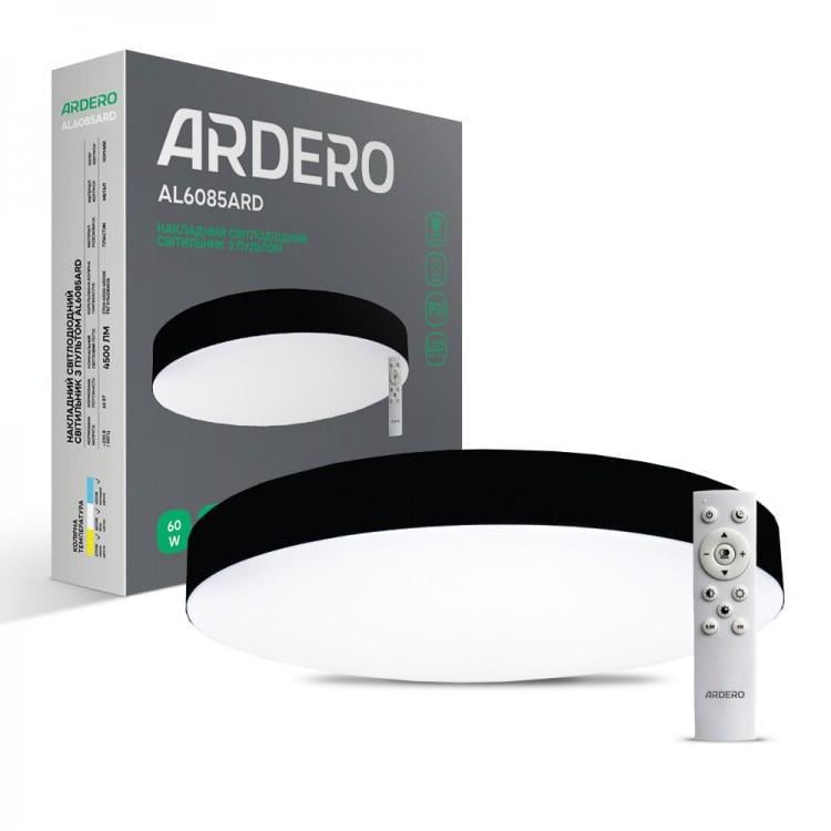 Светильник светодиодный ARDERO NOVA AL6085ARD 60 Вт 2700-6500К IP20 с пультом 500x100 мм Черный (80057)