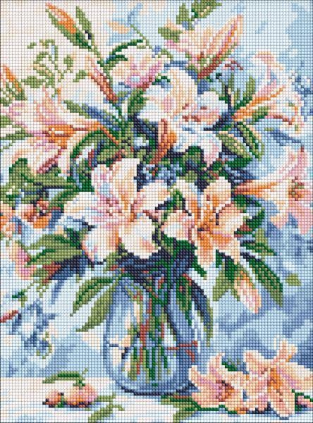 Алмазная мозаика Ideyka Цветочная поэма 30x40 см (Id-AMO8150)