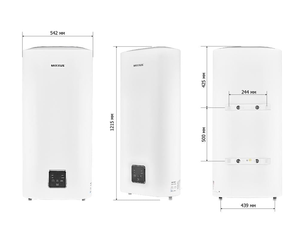 Бойлер плоский MIXXUS EWH-09100 FLAT WET 100 л мокрый тен 2 kW (WH0596)