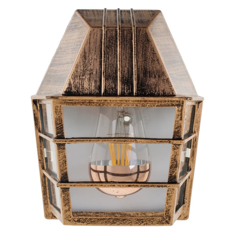 Світильник фасадний Brille IP33 GL-109 AМ AB 60W коричневий (34-287)