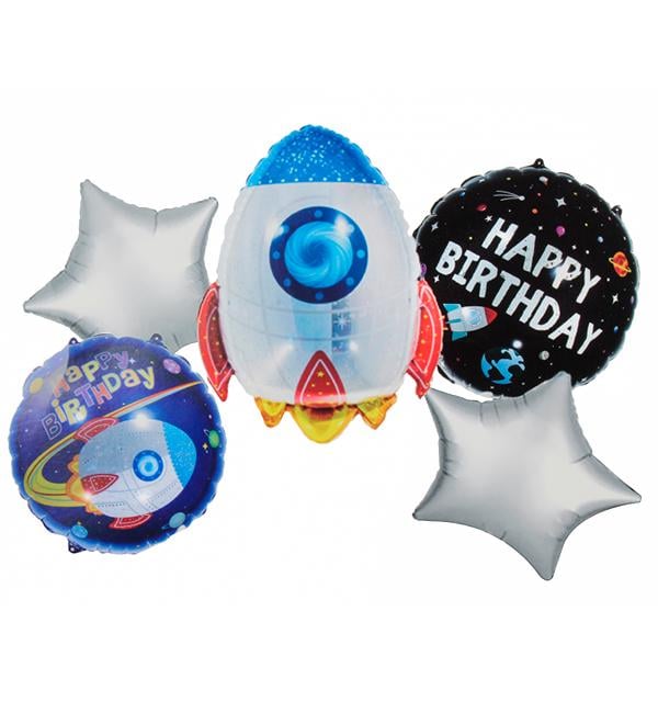 Воздушные шарики Ракета набор 5 шт. (514311)