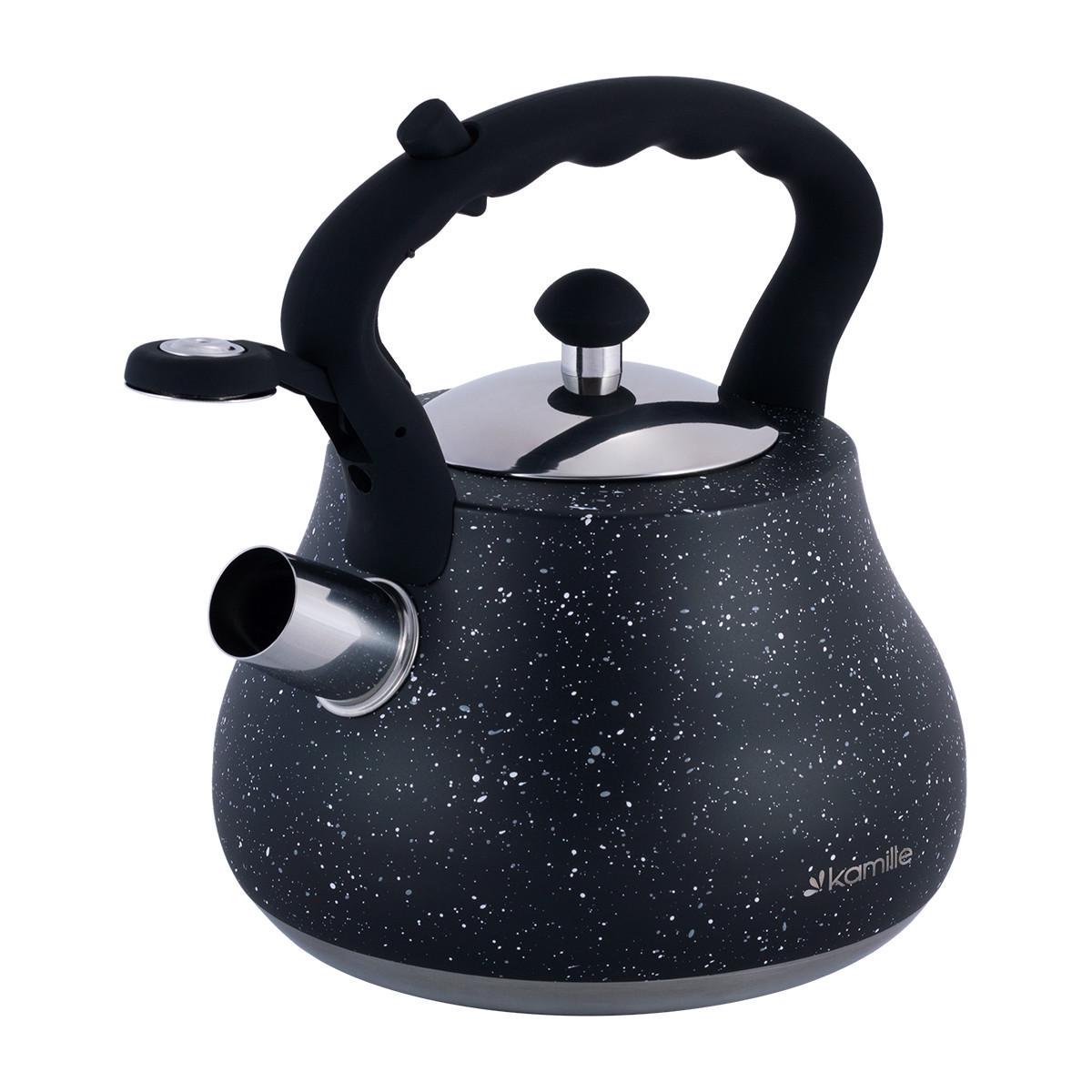 Чайник Kamille 2,7 л Черный мрамор (KM-1091)