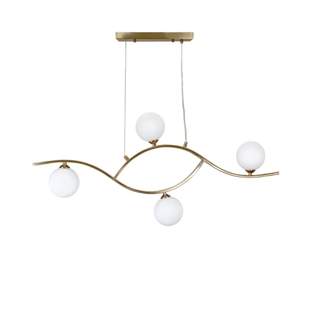 Люстра 9098078-4 BRZ/WH