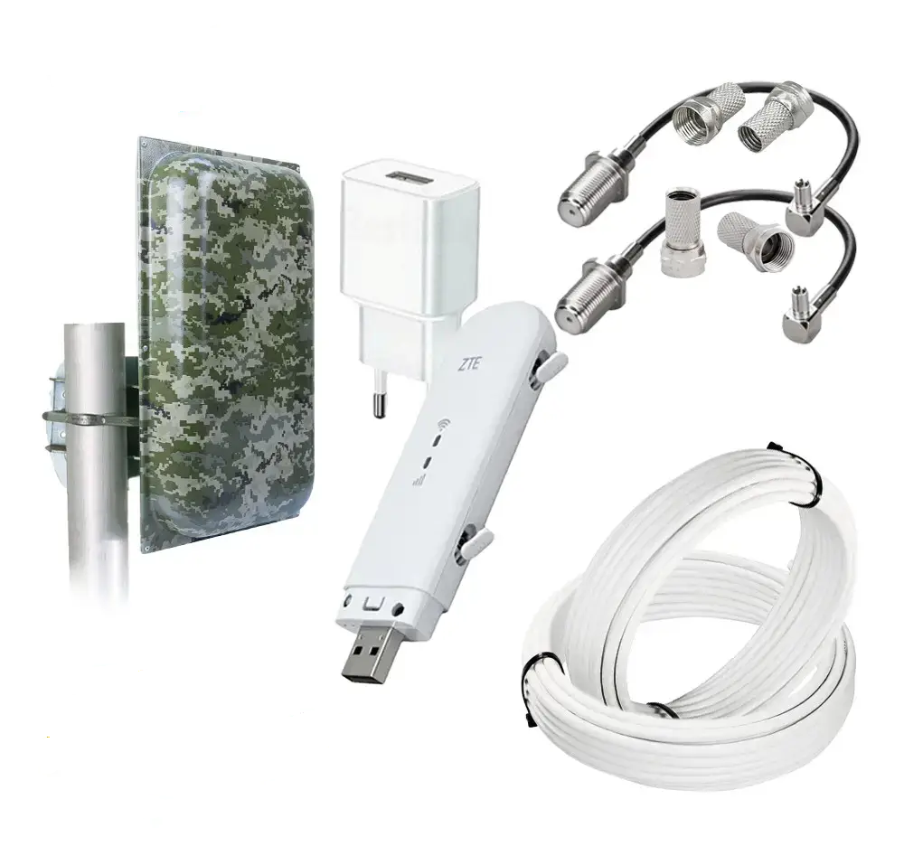 Интернет комплект 4G с Wi-Fi модемом ZTE MF79U и мощной антенной Aspor Maxi MIMO 18 dBi Милитари (1905667212)