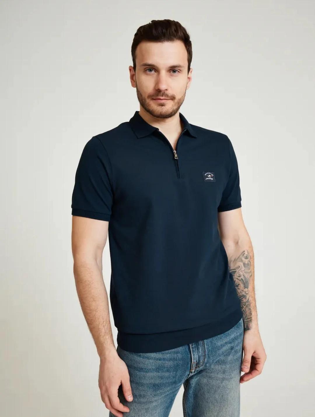 Поло чоловіче Paul&Shark Zipper Polo PSF-5215187DB 5XL