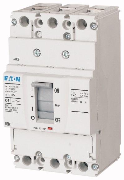 Силовой автоматический выключатель BZMB1-A100-BT 3P 100А 25кА Eaton (109759)