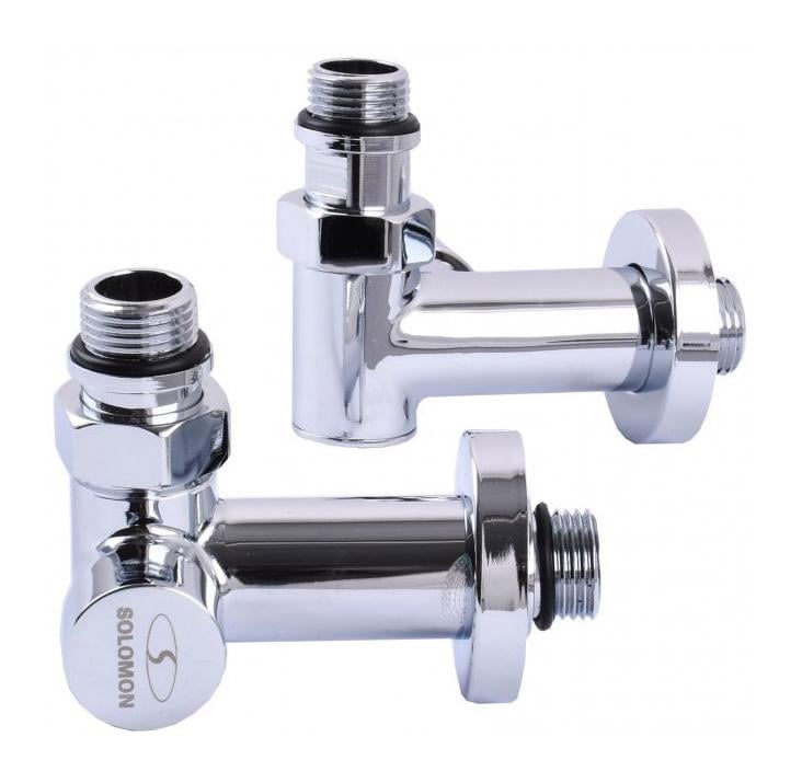 Набір кутових кранів Solomon TEN 7777 1/2" з американкою Chrome - фото 2 Набір кутових кранів Solomon TEN 7777 1/2" з американкою Chrome - фото 2