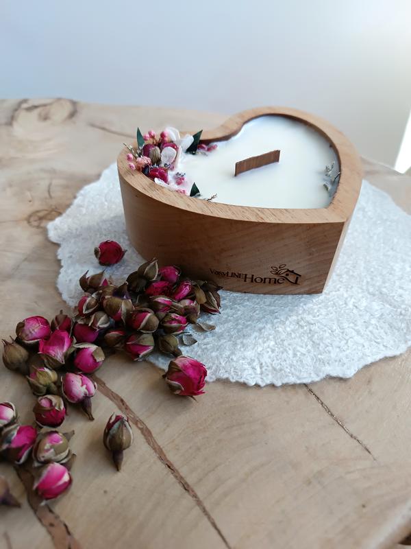 Свічка ароматична у дерев’яному серці ручна робота (32123063)