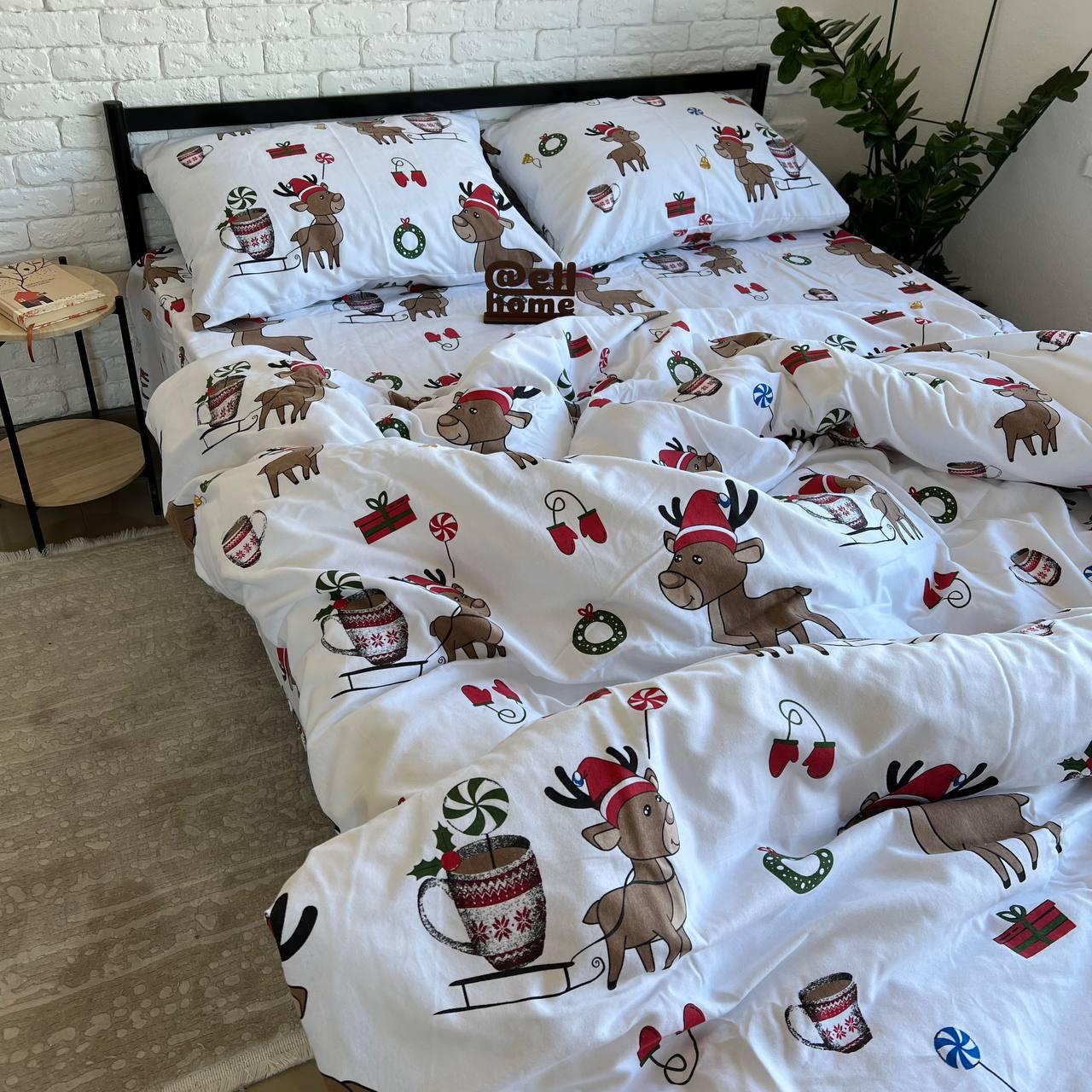 Комплект постельного белья Ell Home Гостинцы фланель на резинке евро наволочки 50x70 см/70x70 см Белый (29337837) Комплект постельного белья Ell Home Гостинцы фланель на резинке евро наволочки 50x70 см/70x70 см Белый (29337837)