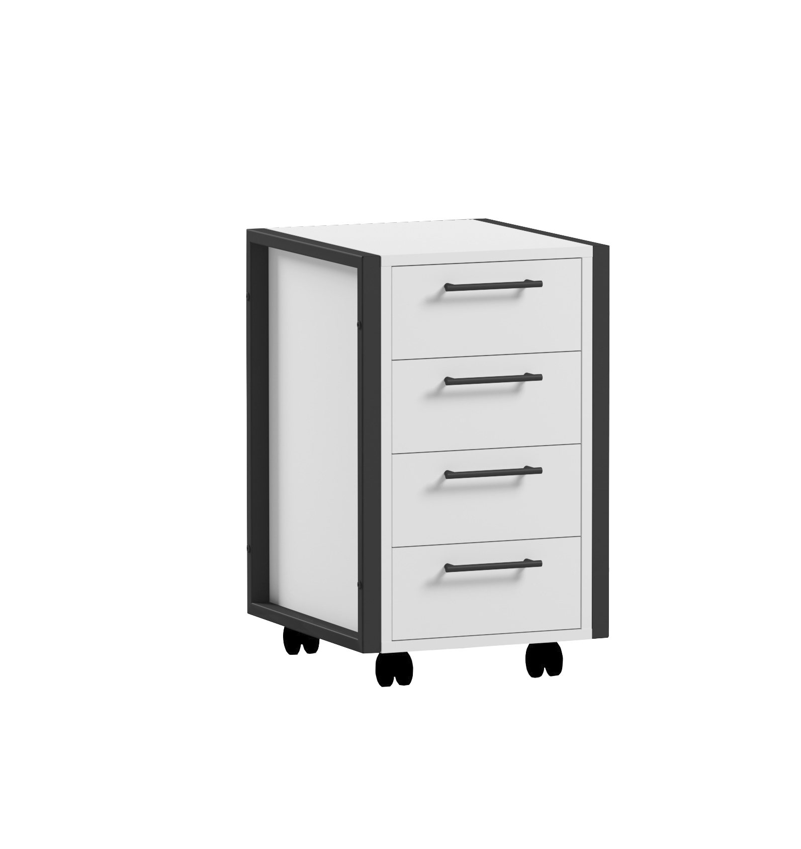 Тумба лофт Orange-Line ОП-451 Черный/Белый (404543)