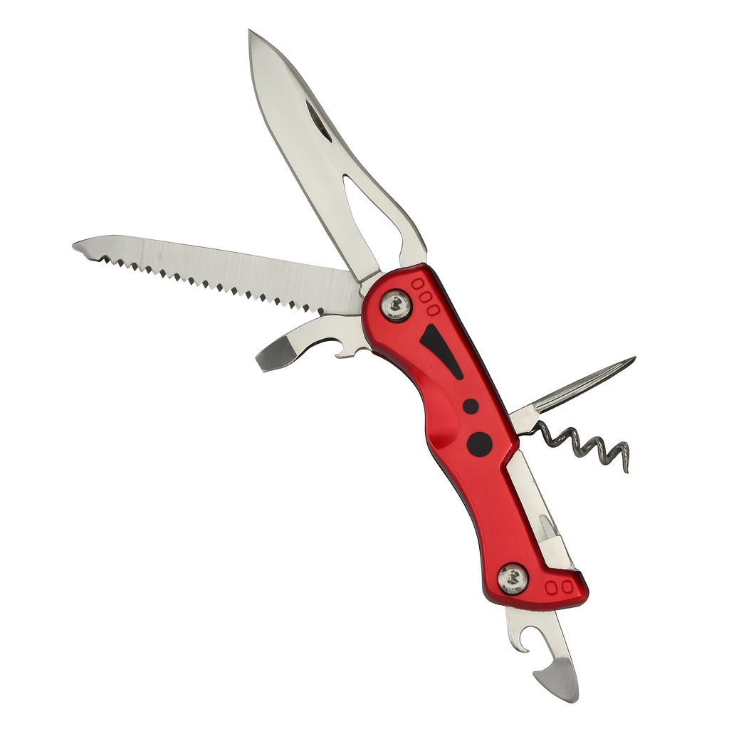 Ніж туристичний багатофункціональний Traveler MS001 11 см Червоний (30835767) Ніж туристичний багатофункціональний Traveler MS001 11 см Червоний (30835767)