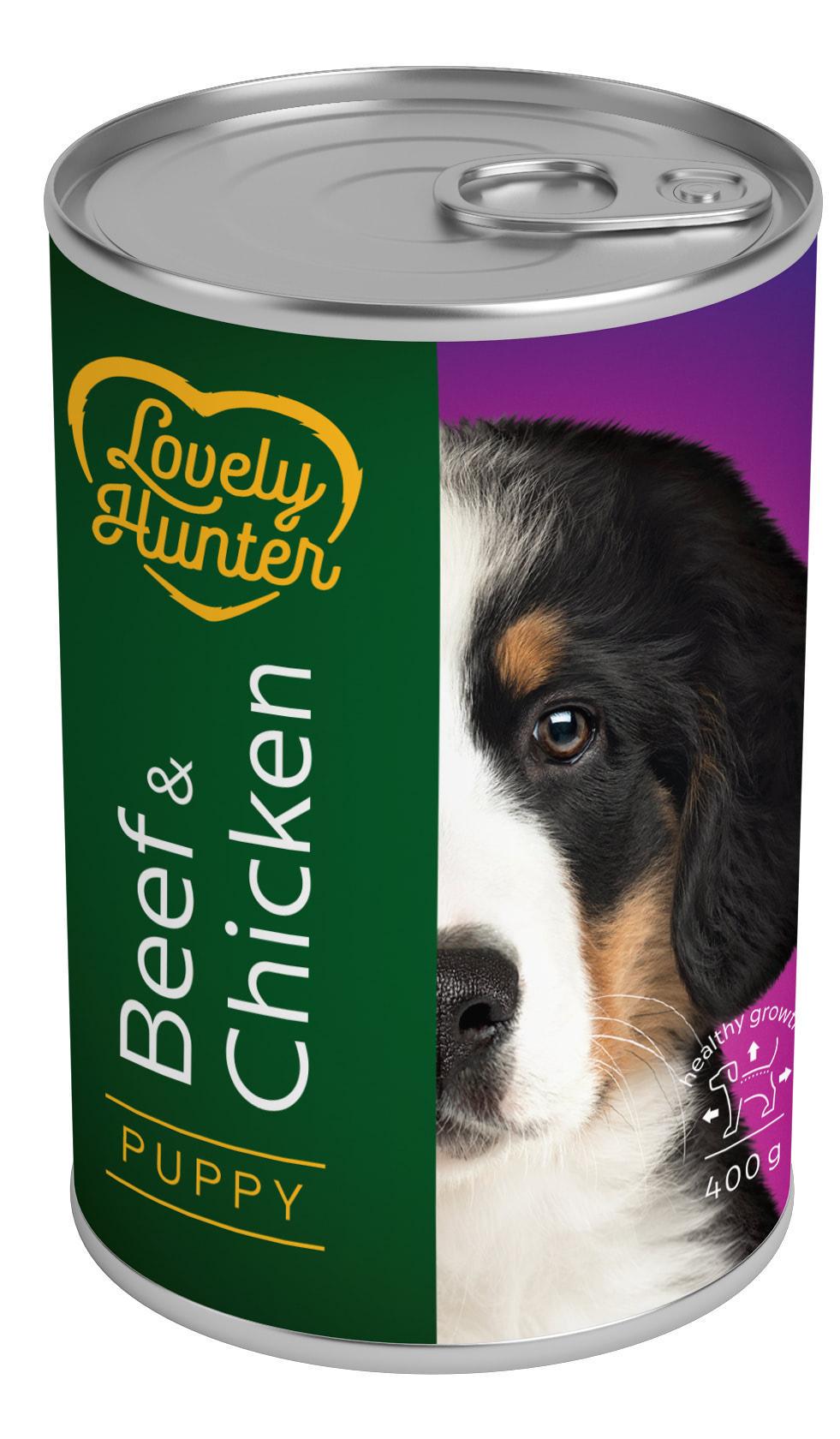 Корм вологий LovelyHunter Puppy Beef and Chicken 400 г