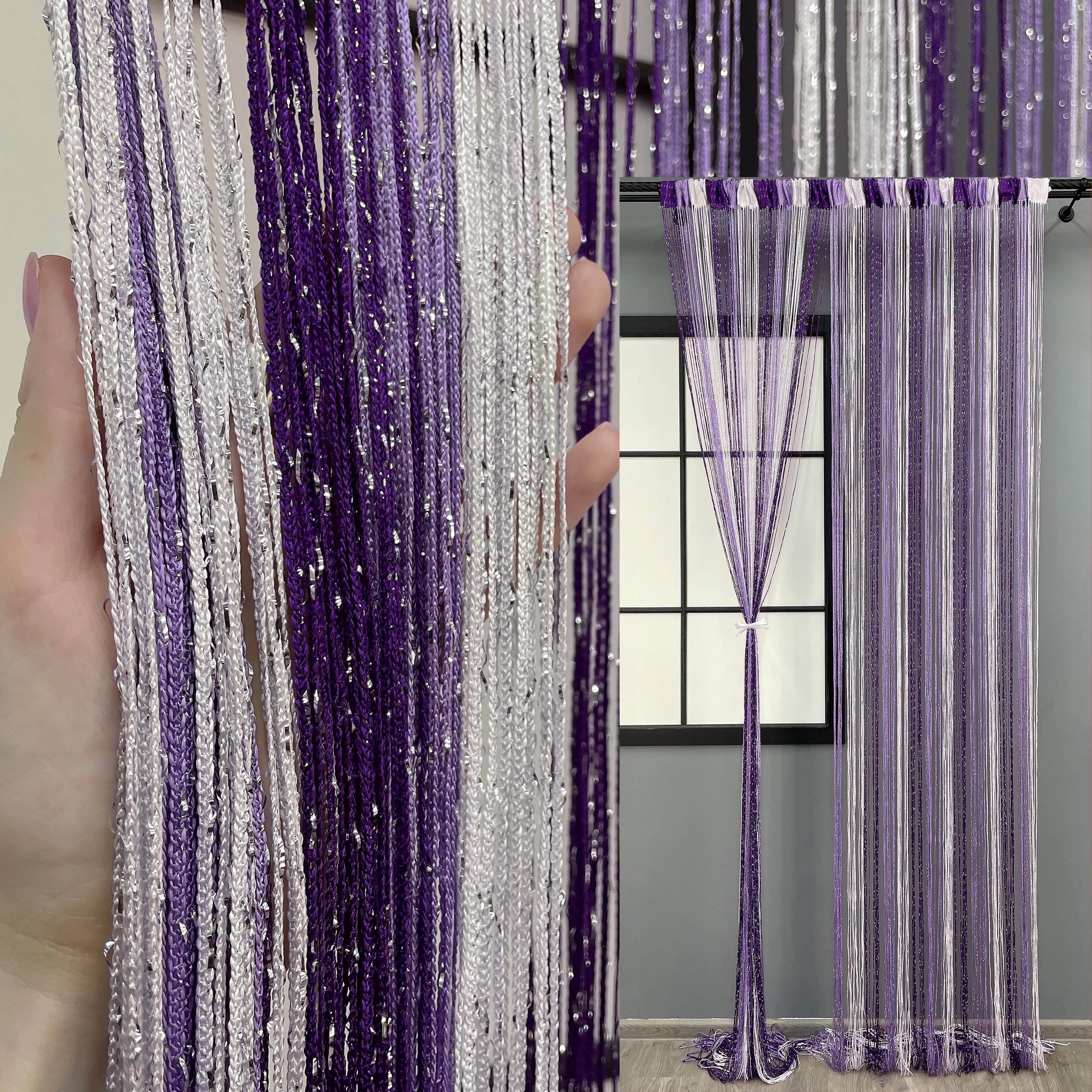 Шторы-нити с люрексом 300х300 см Фиолетовый/Сиреневой/Белый (61-081) - фото 2 Шторы-нити с люрексом 300х300 см Фиолетовый/Сиреневой/Белый (61-081) - фото 2