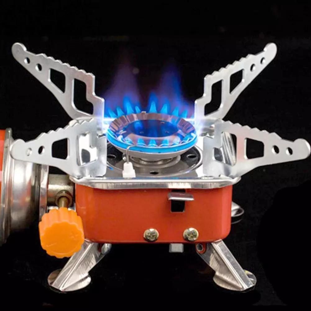 Газовая горелка портативная Portable Stove с пьезоподжигом и 8 газовыми баллонами (a8c8ff6e) - фото 6