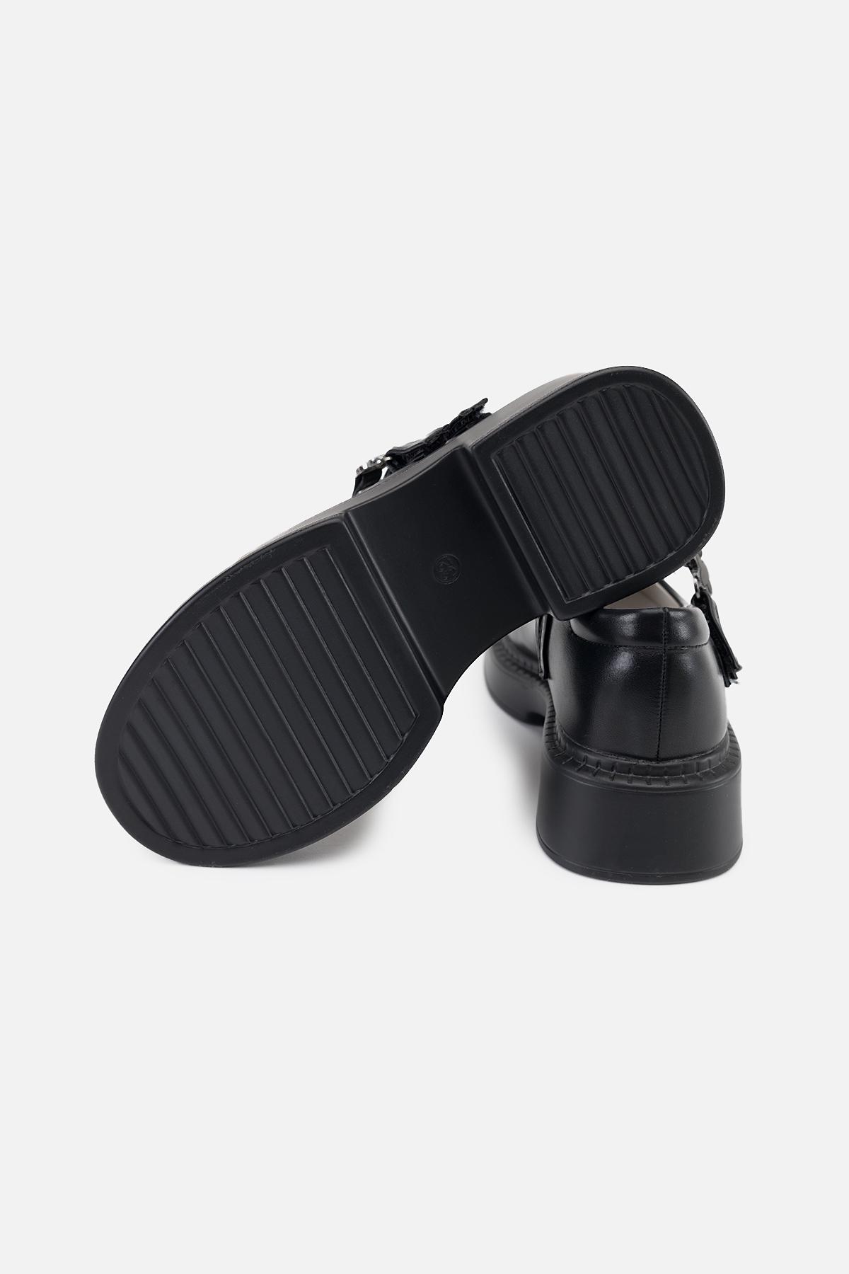 Туфли на плоской подошве для девочки р. 33 Черный (SKT001000749) - фото 5 Туфли на плоской подошве для девочки р. 33 Черный (SKT001000749) - фото 5