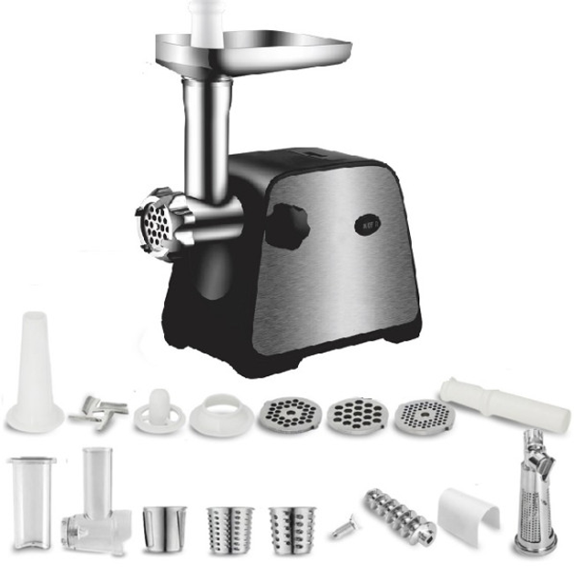 М’ясорубка багатофункціональна Domotec MS-2027 4500 Вт Сірий (GR-04971)