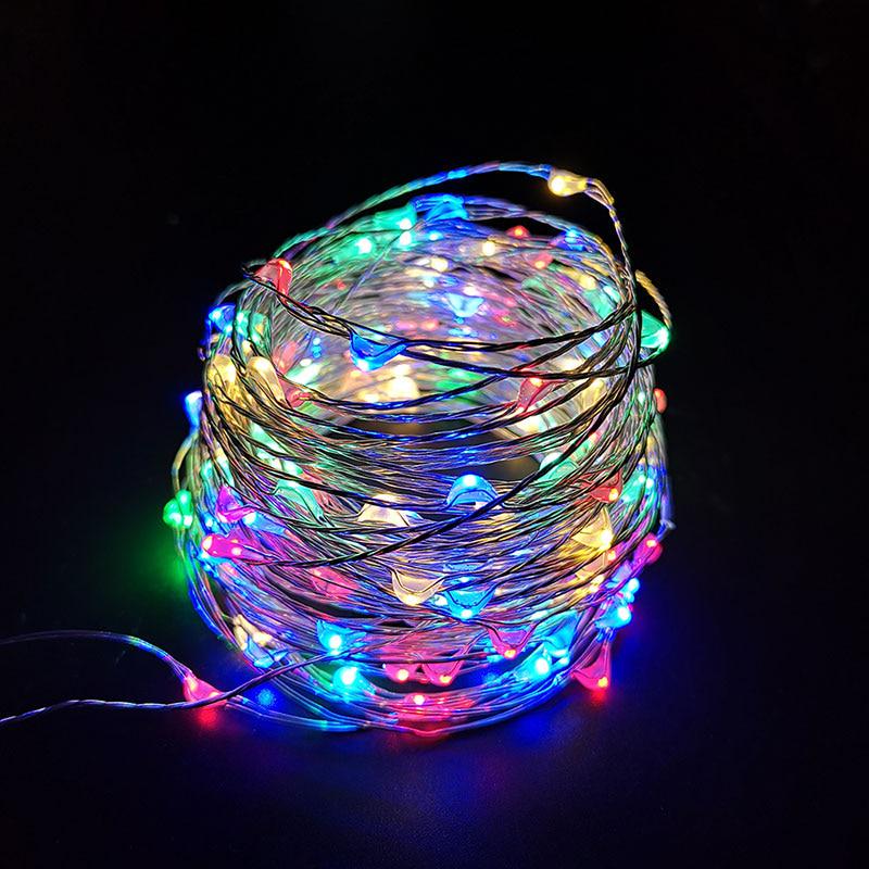 Гирлянда Капля 100M-4 7244 100 led медный провод 10 м смена режимов Разноцветный (41933)