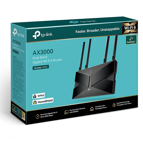 Маршрутизатор TP-Link Archer AX53 AX3000 (c6e9e6ab) - фото 4