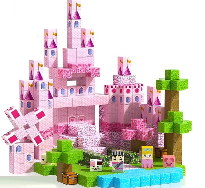Конструктор магнитный Magnetic Blocks Pink Castle 100 шт. (024/5) Конструктор магнитный Magnetic Blocks Pink Castle 100 шт. (024/5)