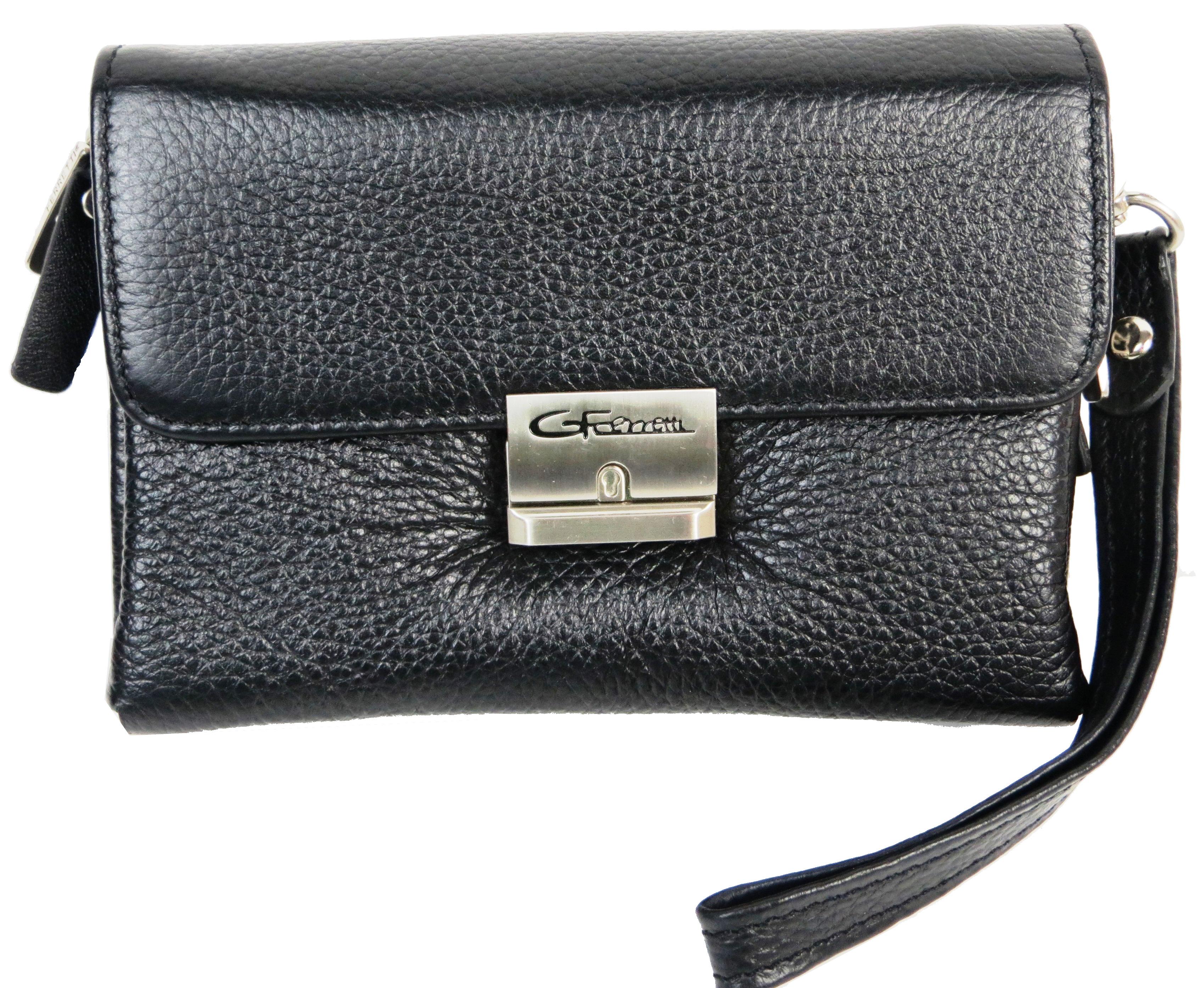 Борсетка мужская Giorgio Ferretti кожаная Черный (32758 black)