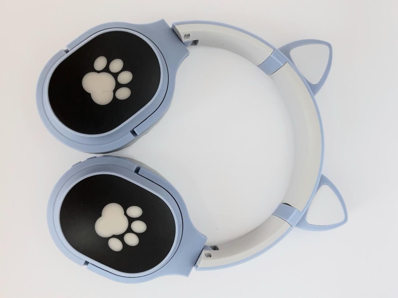 Наушники беспроводные Cat Ear VZV-380M Bluetooth с ушками и LED подсветкой Голубой Наушники беспроводные Cat Ear VZV-380M Bluetooth с ушками и LED подсветкой Голубой