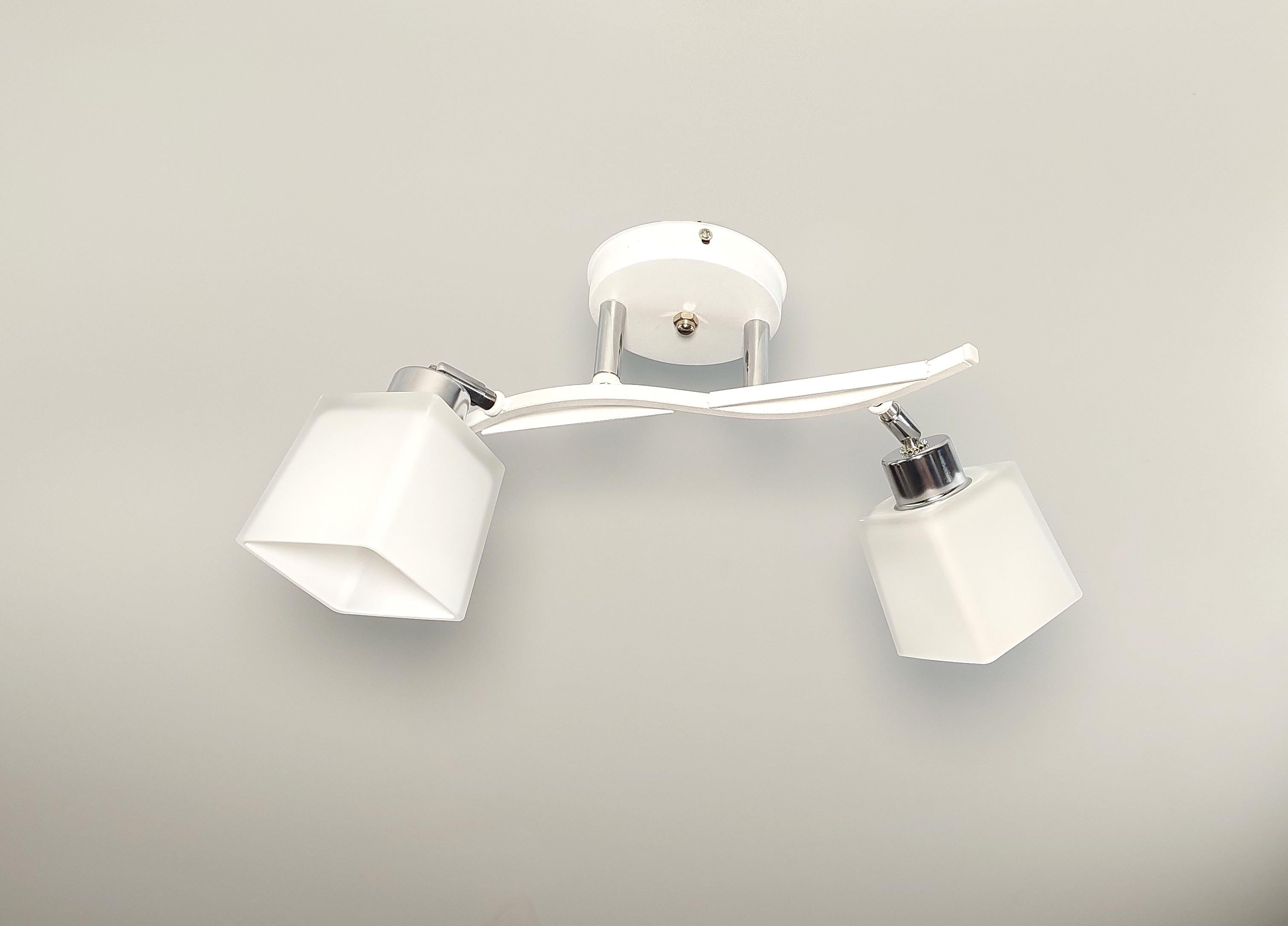 Потолочная люстра на 2 поворотных плафона Белый (5371/2)