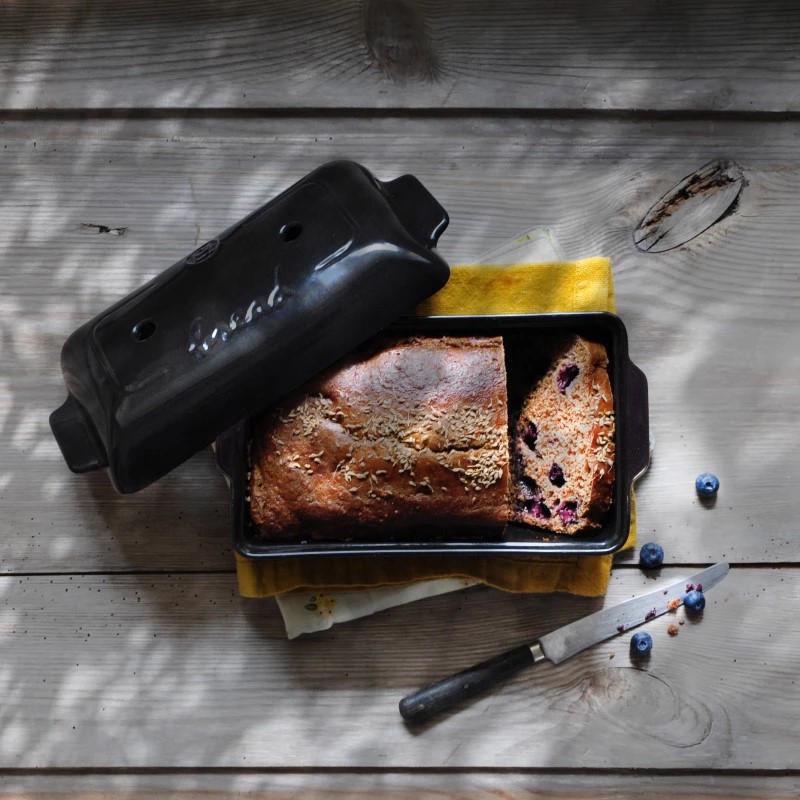 Форма для випічки хліба з кришкою керамічна Emile Henry Specialized Cooking 28x13x12 см Чорний (795504) - фото 7 Форма для випічки хліба з кришкою керамічна Emile Henry Specialized Cooking 28x13x12 см Чорний (795504) - фото 7