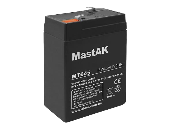 Аккумулятор MastAK MT645 6V 4,5 Ah (185035)