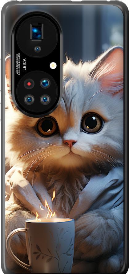 Чехол на Huawei P50 White cat (5646u-2292-42517)