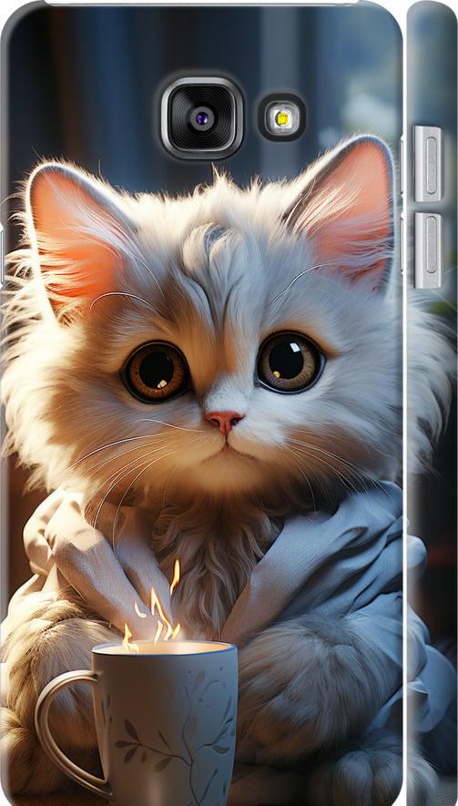 Чехол на Samsung Galaxy A7 (2016) A710F White cat (5646m-121-42517)