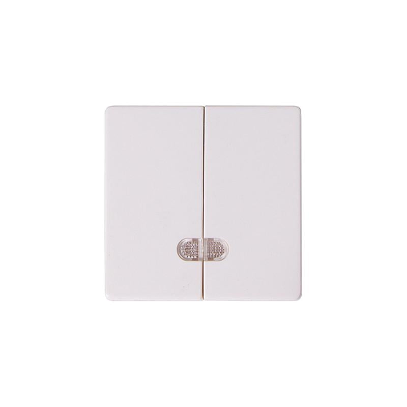 Клавиша выключателя двойная E.NEXT e.lux.11881L.pn.l.white с подсветкой 61x61x8 мм Белый (ins0040021)